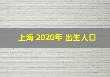 上海 2020年 出生人口